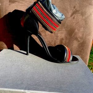 Alexander McQueen Layered Zip Sexy Sandal
